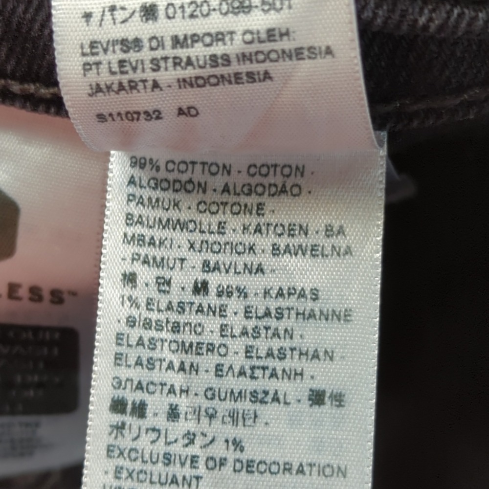 Levis Jeans Womens 30x29 Black Faded Middy‎ Straight High Rise Stretch Denim - Picture 12 of 13